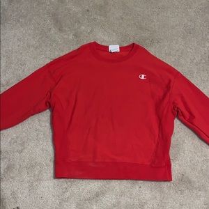 Red Champion Pull Over